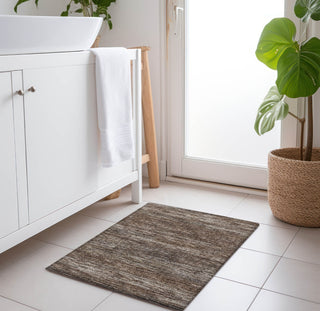 Piper Looms Mayfield Horizontal Bars AMF32 Brown Machine Washable Area Rug Scatter Lifestyle Image Feature