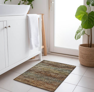 Piper Looms Mayfield Horizontal Bars AMF32 Canyon Machine Washable Area Rug Scatter Lifestyle Image Feature