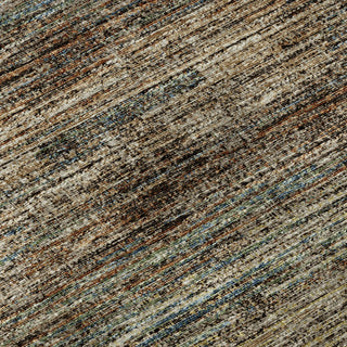 Piper Looms Mayfield Horizontal Bars AMF32 Canyon Machine Washable Area Rug Swatch Image