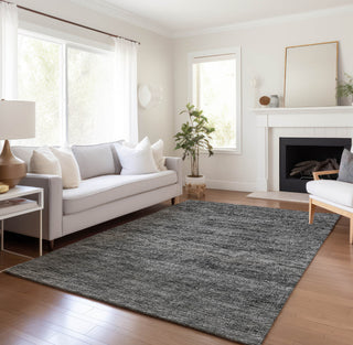Piper Looms Mayfield Horizontal Bars AMF32 Gray Machine Washable Area Rug Lifestyle Image Feature