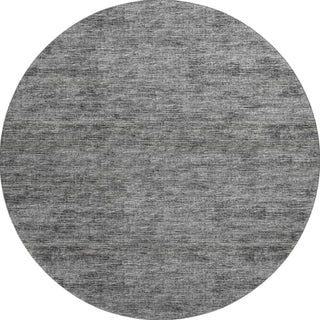 Piper Looms Mayfield Horizontal Bars AMF32 Gray Machine Washable Area Rug Round Main Image