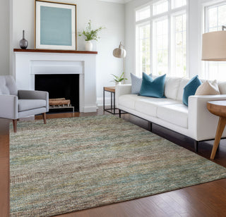 Piper Looms Mayfield Horizontal Bars AMF32 Multi Machine Washable Area Rug Lifestyle Image Feature