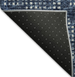 Piper Looms Mayfield Squares AMF33 Blue Machine Washable Area Rug Backing Image
