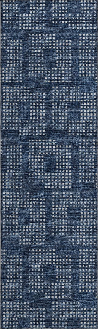 Piper Looms Mayfield Squares AMF33 Blue Machine Washable Area Rug Runner Main Image