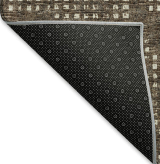 Piper Looms Mayfield Squares AMF33 Brown Machine Washable Area Rug Backing Image