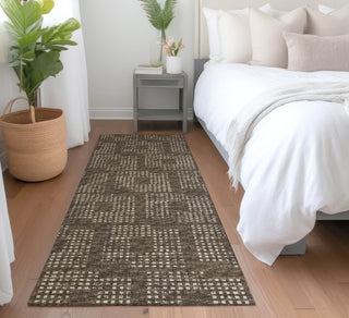 Piper Looms Mayfield Squares AMF33 Brown Machine Washable Area Rug Runner Lifestyle Image Feature