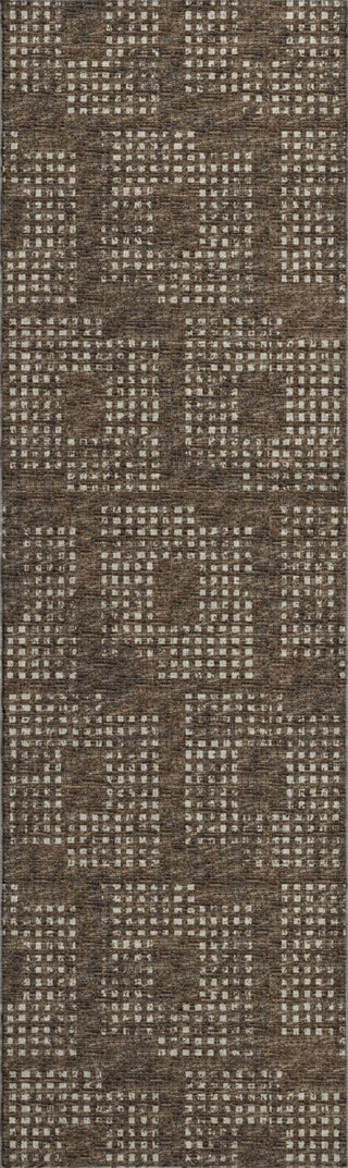 Piper Looms Mayfield Squares AMF33 Brown Machine Washable Area Rug Runner Main Image