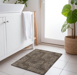 Piper Looms Mayfield Squares AMF33 Brown Machine Washable Area Rug Scatter Lifestyle Image Feature