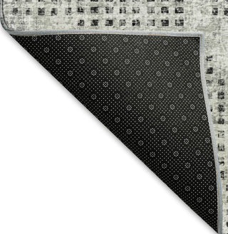 Piper Looms Mayfield Squares AMF33 Gray Machine Washable Area Rug Backing Image