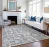 Piper Looms Mayfield Squares AMF33 Gray Machine Washable Area Rug Lifestyle Image Feature