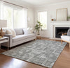 Piper Looms Mayfield Squares AMF33 Gray Machine Washable Area Rug Lifestyle Image Feature
