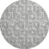 Piper Looms Mayfield Squares AMF33 Gray Machine Washable Area Rug Round Main Image