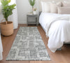 Piper Looms Mayfield Squares AMF33 Gray Machine Washable Area Rug Runner Lifestyle Image Feature