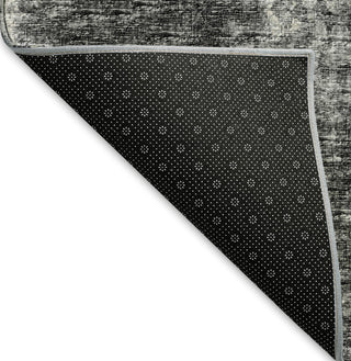 Piper Looms Mayfield Abstract AMF34 Black Machine Washable Area Rug Backing Image