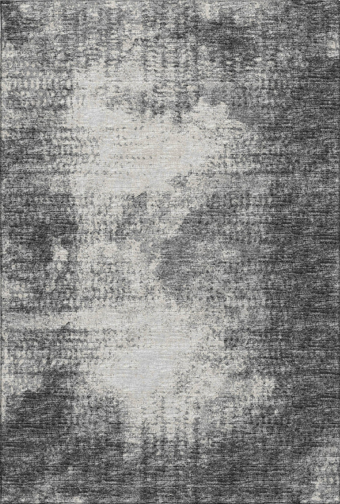 Piper Looms Mayfield Abstract AMF34 Black Machine Washable Area Rug main image