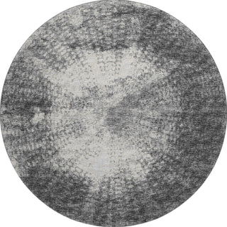 Piper Looms Mayfield Abstract AMF34 Black Machine Washable Area Rug Round Main Image