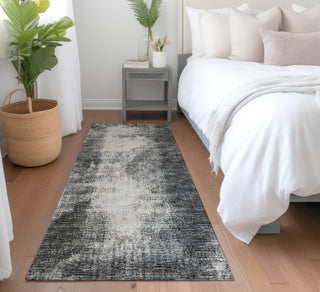 Piper Looms Mayfield Abstract AMF34 Black Machine Washable Area Rug Runner Lifestyle Image Feature