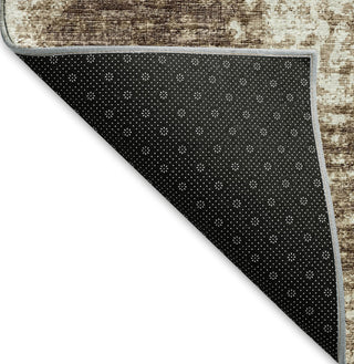 Piper Looms Mayfield Abstract AMF34 Brown Machine Washable Area Rug Backing Image
