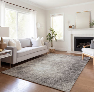 Piper Looms Mayfield Abstract AMF34 Mocha Machine Washable Area Rug Lifestyle Image Feature