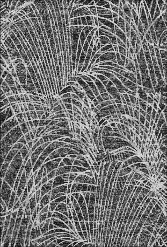 Piper Looms Mayfield Whimsical Flowy Lines AMF35 Charcoal Machine Washable Area Rug main image