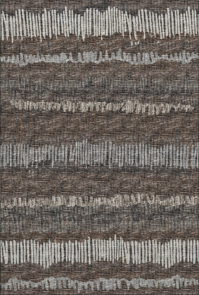Piper Looms Mayfield Loops and Lines AMF37 Brown Machine Washable Area Rug main image