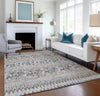 Piper Looms Mayfield Chevron Argyle AMF38 Blue Machine Washable Area Rug Lifestyle Image Feature