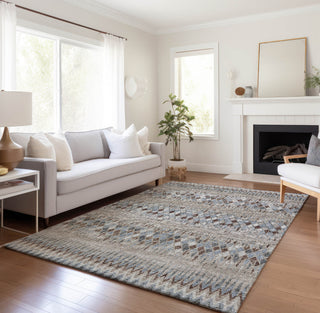 Piper Looms Mayfield Chevron Argyle AMF38 Blue Machine Washable Area Rug Lifestyle Image Feature