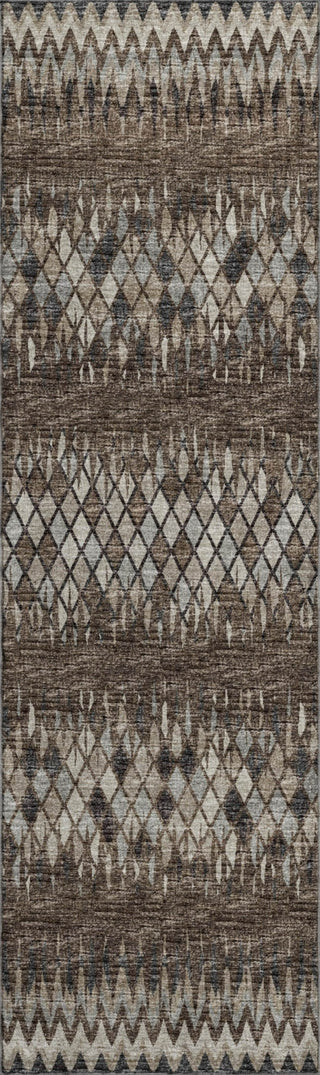 Piper Looms Mayfield Chevron Argyle AMF38 Brown Machine Washable Area Rug Runner Main Image