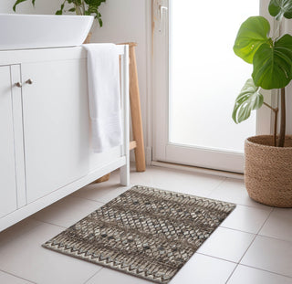 Piper Looms Mayfield Chevron Argyle AMF38 Brown Machine Washable Area Rug Scatter Lifestyle Image Feature