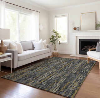 Piper Looms Mayfield Broken Bars AMF39 Granite Machine Washable Area Rug Lifestyle Image Feature