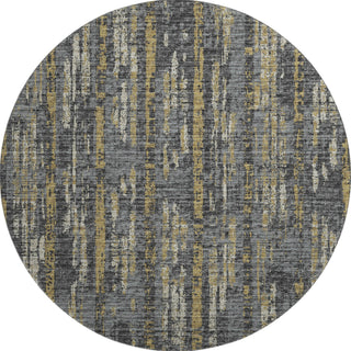 Piper Looms Mayfield Broken Bars AMF39 Granite Machine Washable Area Rug Round Main Image