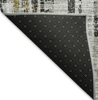 Piper Looms Mayfield Broken Bars AMF39 Silver Machine Washable Area Rug Backing Image