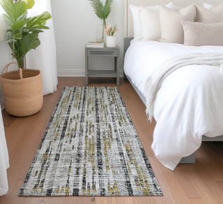 Piper Looms Mayfield Broken Bars AMF39 Silver Machine Washable Area Rug Runner Lifestyle Image Feature