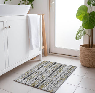 Piper Looms Mayfield Broken Bars AMF39 Silver Machine Washable Area Rug Scatter Lifestyle Image Feature