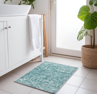 Piper Looms Mayfield Serpentine AMF40 Blue Machine Washable Area Rug Scatter Lifestyle Image Feature