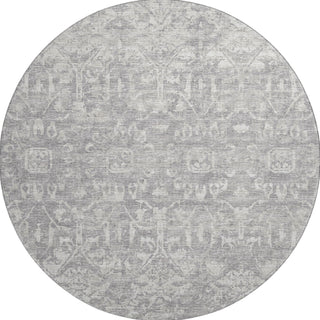 Piper Looms Mayfield Serpentine AMF40 Gray Machine Washable Area Rug Round Main Image