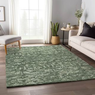 Piper Looms Mayfield Serpentine AMF40 Green Machine Washable Area Rug Lifestyle Image Feature