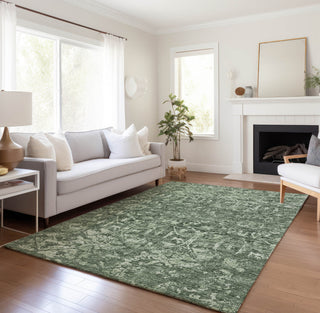 Piper Looms Mayfield Serpentine AMF40 Green Machine Washable Area Rug Lifestyle Image Feature