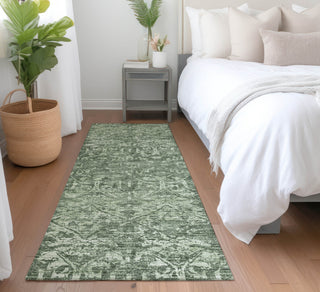 Piper Looms Mayfield Serpentine AMF40 Green Machine Washable Area Rug Runner Lifestyle Image Feature