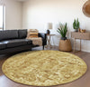Piper Looms Mayfield Tribal Medallion AMF41 Gilded Machine Washable Area Rug Round Lifestyle Image Feature