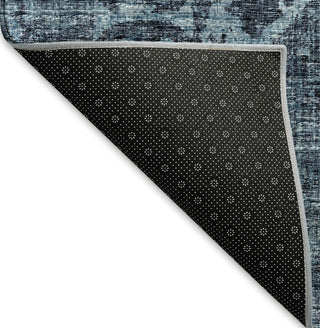 Piper Looms Mayfield Tribal Medallion AMF41 Navy Machine Washable Area Rug Backing Image