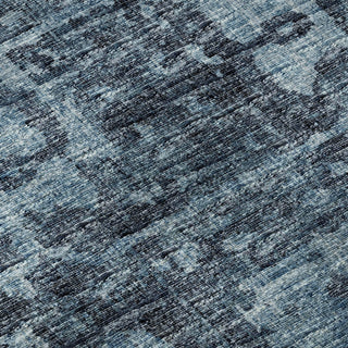 Piper Looms Mayfield Tribal Medallion AMF41 Navy Machine Washable Area Rug Swatch Image