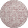 Piper Looms Mayfield Tribal Medallion AMF41 Pink Machine Washable Area Rug Round Main Image
