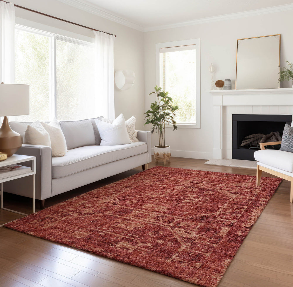 Piper Looms Mayfield Tribal Medallion AMF41 Spice Machine Washable Area Rug Lifestyle Image Feature