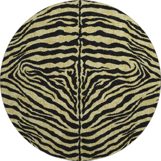 Piper Looms Mayfield Zebra AMF42 Gilded Machine Washable Area Rug Round Main Image