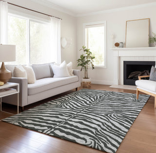 Piper Looms Mayfield Zebra AMF42 Gray Machine Washable Area Rug Lifestyle Image Feature