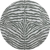Piper Looms Mayfield Zebra AMF42 Gray Machine Washable Area Rug Round Main Image