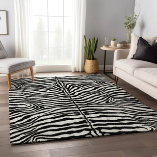 Piper Looms Mayfield Zebra AMF42 Pearl Machine Washable Area Rug Lifestyle Image Feature