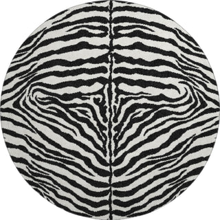 Piper Looms Mayfield Zebra AMF42 Pearl Machine Washable Area Rug Round Main Image