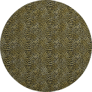 Piper Looms Mayfield Leopard AMF43 Gilded Machine Washable Area Rug Round Main Image